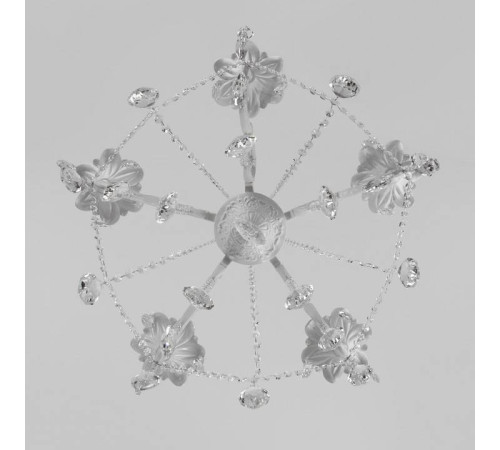 Подвесная люстра Eurosvet Veletta 10108/5 белый/прозрачный хрусталь Strotskis