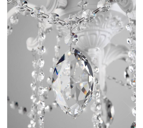 Подвесная люстра Eurosvet Veletta 10108/5 белый/прозрачный хрусталь Strotskis