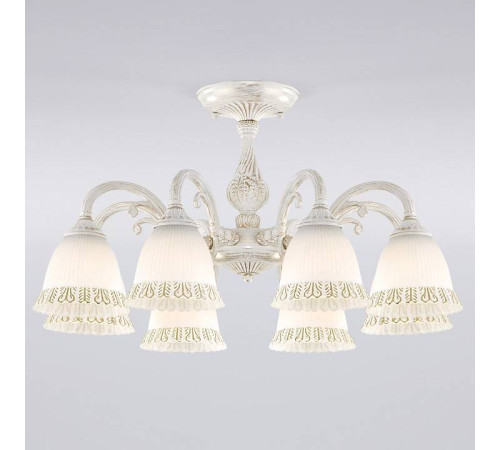 Люстра на штанге Eurosvet Campina 60107/8 белый с золотом