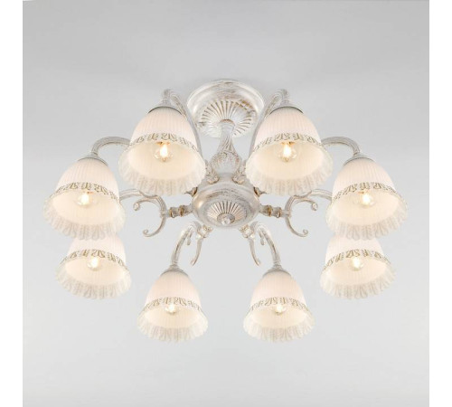 Люстра на штанге Eurosvet Campina 60107/8 белый с золотом