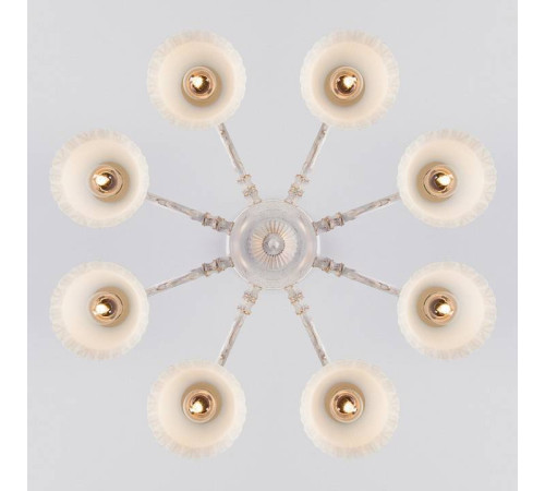 Люстра на штанге Eurosvet Campina 60107/8 белый с золотом