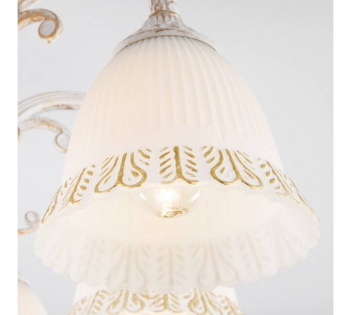 Люстра на штанге Eurosvet Campina 60107/8 белый с золотом