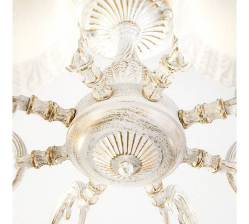 Люстра на штанге Eurosvet Campina 60107/8 белый с золотом