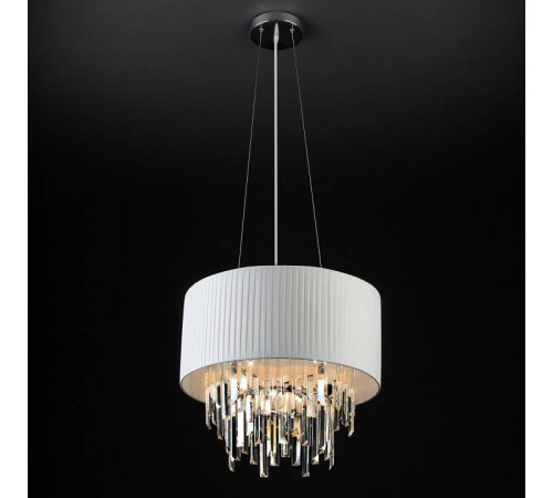 Подвесной светильник Eurosvet Amantea 10122/6 хром/прозрачный хрусталь Strotskis Smart