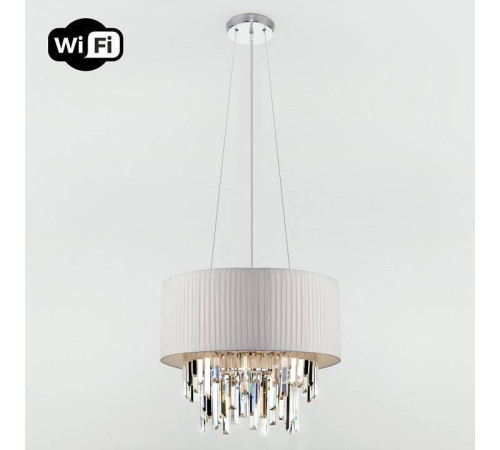 Подвесной светильник Eurosvet Amantea 10122/6 хром/прозрачный хрусталь Strotskis Smart
