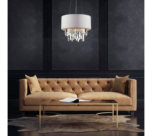 Подвесной светильник Eurosvet Amantea 10122/6 хром/прозрачный хрусталь Strotskis Smart