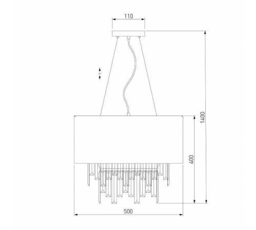 Подвесной светильник Eurosvet Amantea 10122/6 хром/прозрачный хрусталь Strotskis Smart