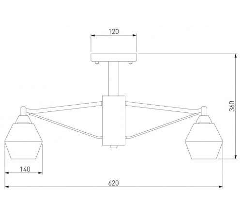 Люстра на штанге Eurosvet Takara 70135/5 кофе 70135/5