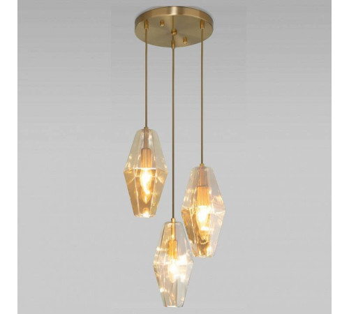 Подвесной светильник Eurosvet Prism 50236/3 янтарный