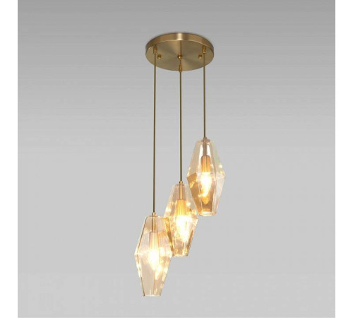 Подвесной светильник Eurosvet Prism 50236/3 янтарный