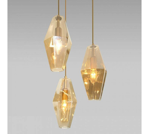 Подвесной светильник Eurosvet Prism 50236/3 янтарный