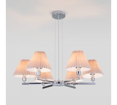 Подвесная люстра Eurosvet Peony 60136/6 хром/серый