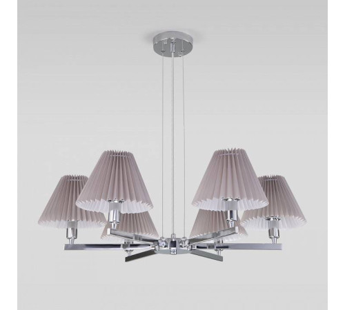 Подвесная люстра Eurosvet Peony 60136/6 хром/серый