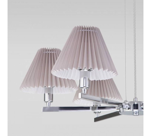 Подвесная люстра Eurosvet Peony 60136/6 хром/серый