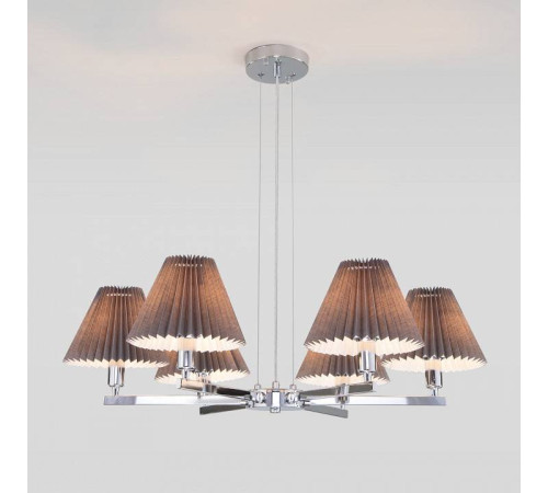 Подвесная люстра Eurosvet Peony 60136/6 хром/графит