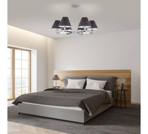 Подвесная люстра Eurosvet Peony 60136/6 хром/графит