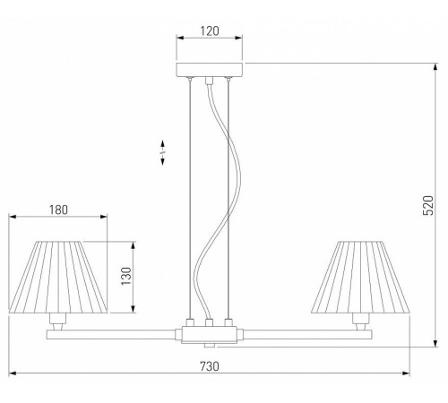 Подвесная люстра Eurosvet Peony 60136/6 хром/графит