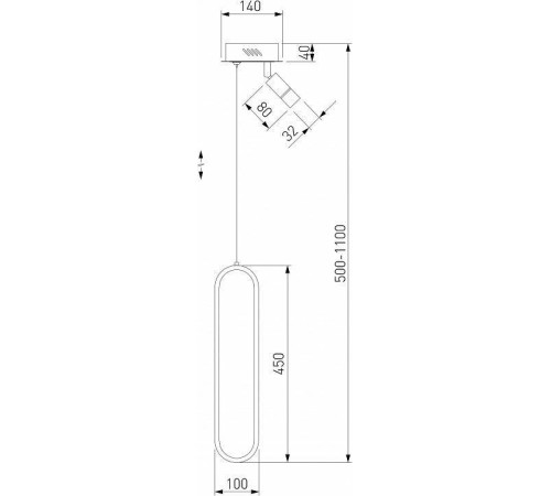 Подвесной светильник Eurosvet Spire 90269/1 черный/золото