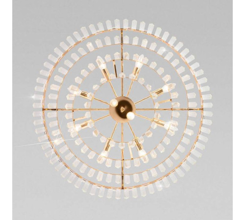 Подвесная люстра Eurosvet Elegante 10130/10 золото/прозрачный хрусталь Strotskis