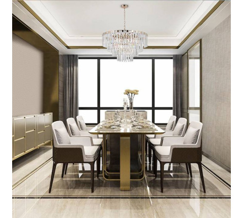 Подвесная люстра Eurosvet Elegante 10130/10 золото/прозрачный хрусталь Strotskis