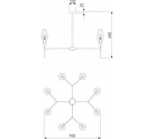 Люстра на штанге Eurosvet Prism 60143/8 хром