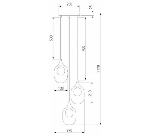 Подвесной светильник Eurosvet Spritz 70216/3 латунь