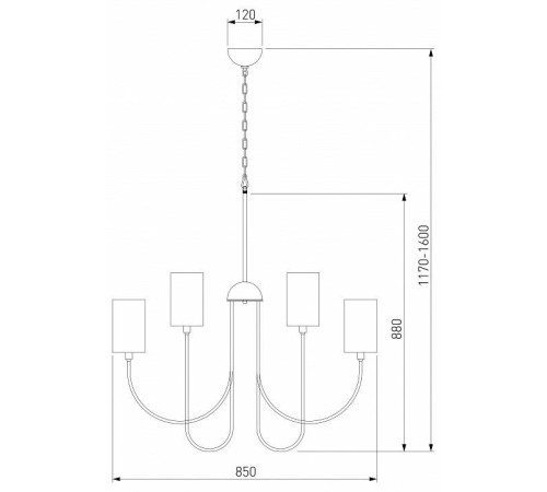 Подвесная люстра Eurosvet Abbey 60164/10 никель