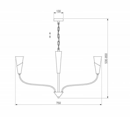 Подвесная люстра Eurosvet Rhyton 60167/6 латунь