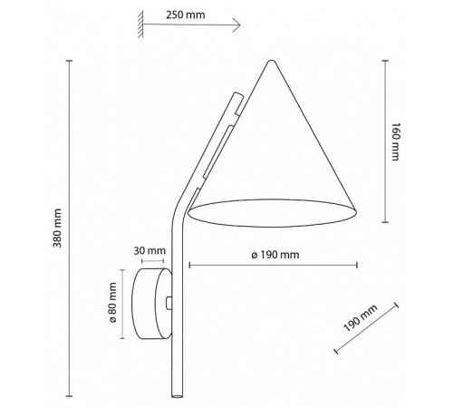 Бра TK Lighting Cono 11088 CONO BROWN
