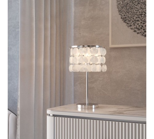 Настольная лампа декоративная Eurosvet Sandra 208101 хром/перламутр