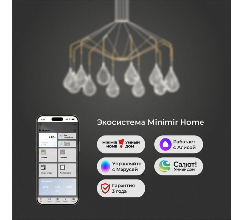 Подвесная люстра Eurosvet 201002/12 латунь Smart