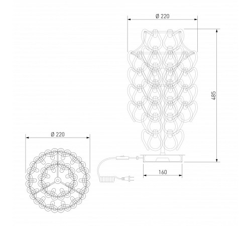 Настольная лампа декоративная Bogate's Cappio 1_380