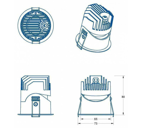Встраиваемый светильник Fiberli 1005 12130604
