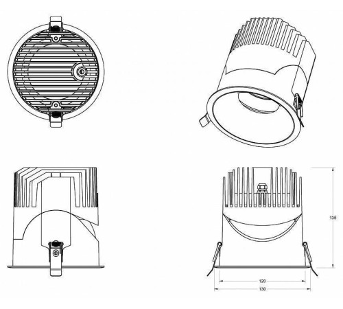 Встраиваемый светильник Fiberli 1005 12130606