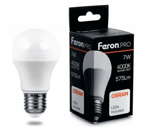 Лампа светодиодная Feron LB-1007 E27 7Вт 4000K 38024