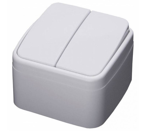 Выключатель двухклавишный Stekker Basic 39032