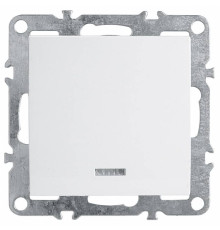 Выключатель одноклавишный с подсветкой без рамки Stekker Эрна 39309