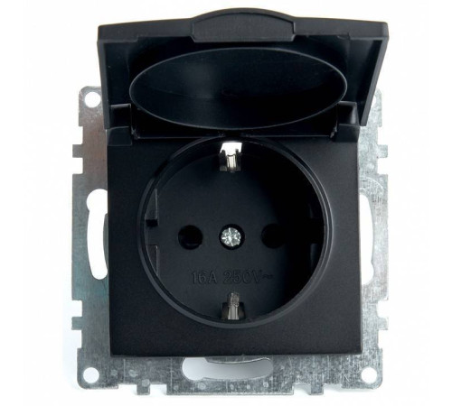 Розетка влагозащищенная с заземлением и с шторками, без рамки Stekker Катрин 39608