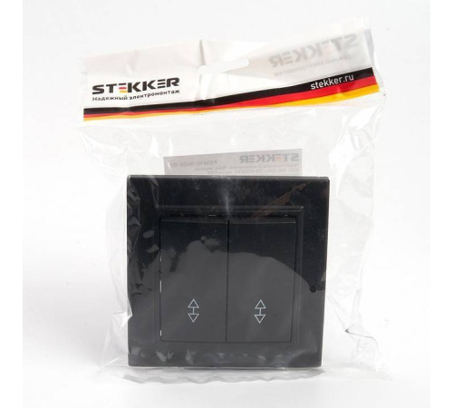 Выключатель двухклавишный Stekker Эрна 39921