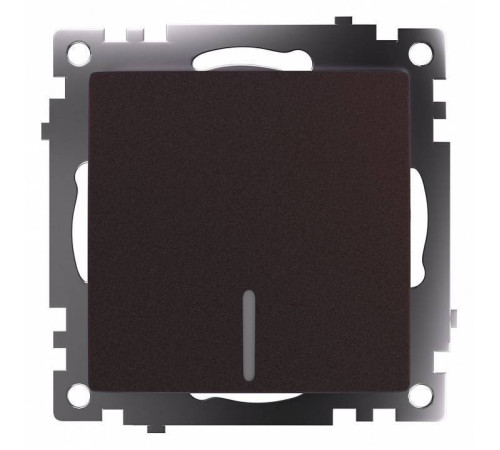 Выключатель одноклавишный с подсветкой без рамки Stekker Катрин 49022
