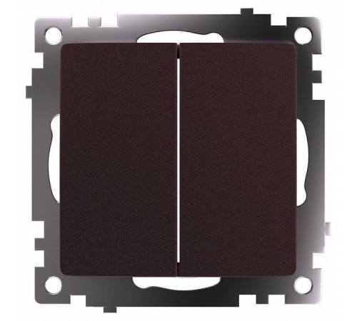 Выключатель двухклавишный без рамки Stekker Катрин 49170