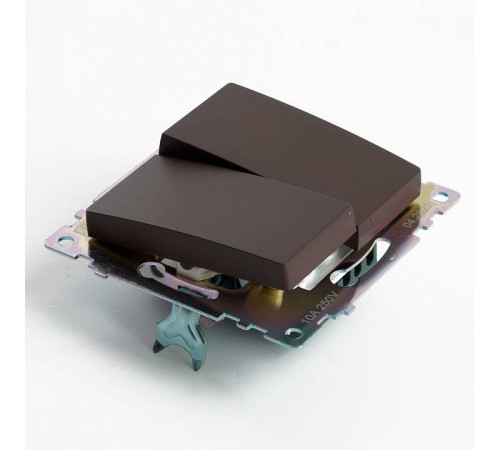 Выключатель двухклавишный без рамки Stekker Катрин 49170