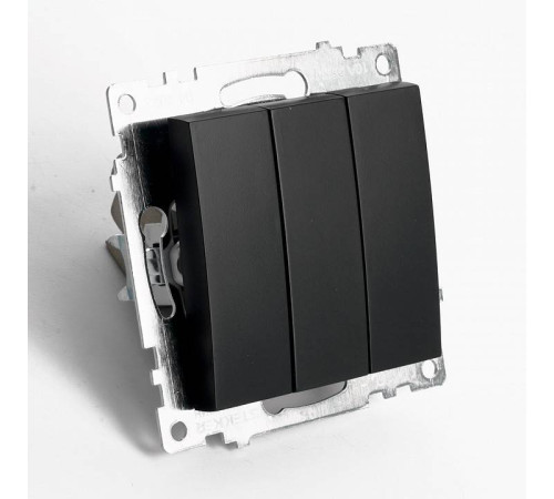 Выключатель трехклавишный без рамки Stekker Катрин 49172