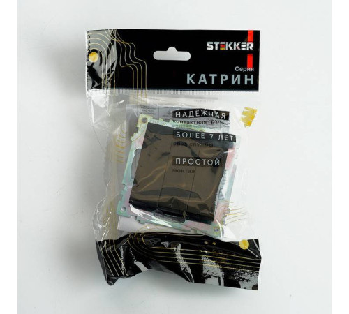 Выключатель трехклавишный без рамки Stekker Катрин 49172