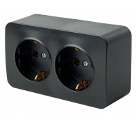 Розетка двойная с заземлением Stekker София 49316