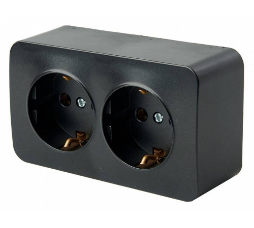 Розетка двойная с заземлением Stekker София 49316