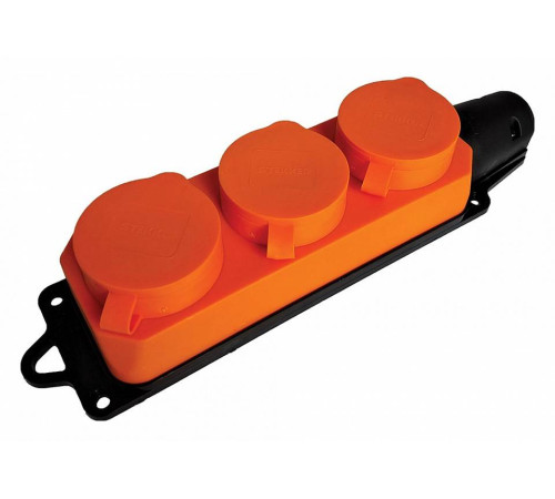 Розетка переносная разборная с заземлением и крышкой Stekker Одри 49405