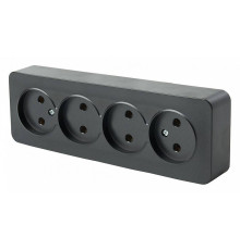 Розетка четверная без заземления Stekker София 49504