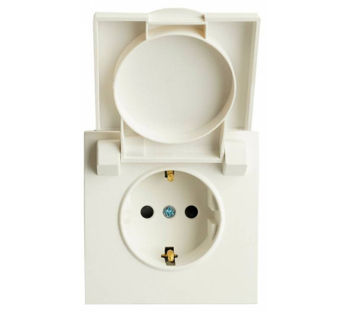 Розетка без заземления и с шторкой, без рамки с крышкой Stekker RST16-5112-01 49881