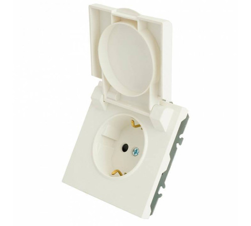 Розетка без заземления и с шторкой, без рамки с крышкой Stekker RST16-5112-01 49881